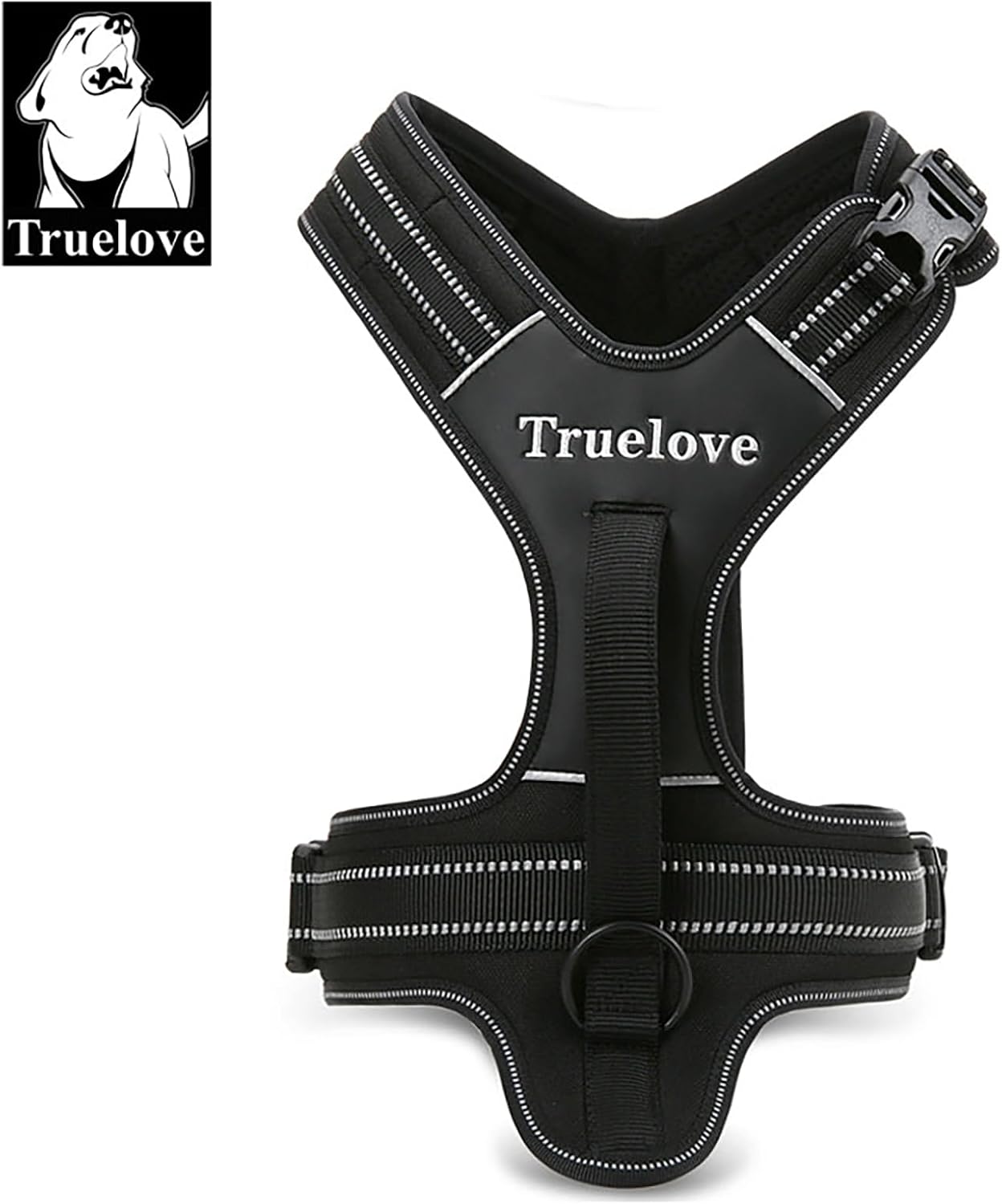 Truelove TLH5551 No Pull Dog Harness with Handle - Black