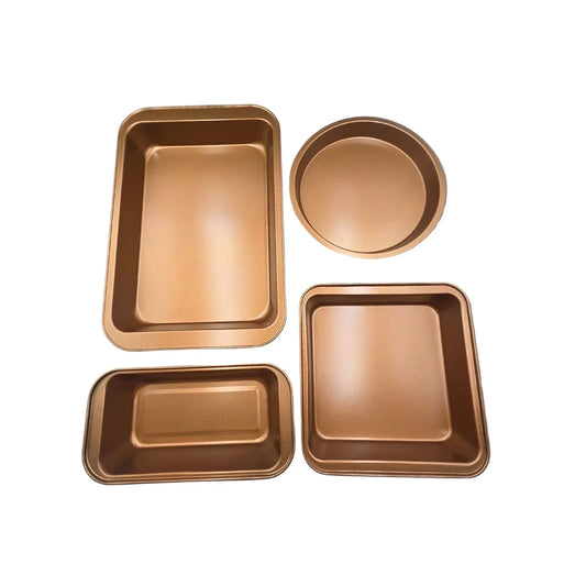 Basilico 4-Piece Carbon Steel Nonstick Baking Pan Set with Ceramic Reinforced Coating - Gomix Brands Outlet