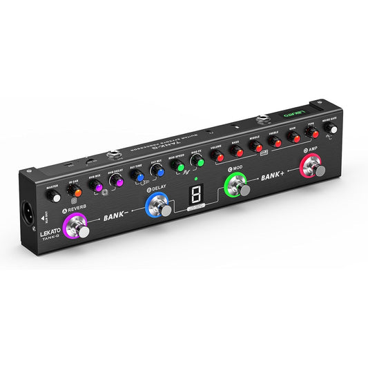 LEKATO Multi-Effect Guitar Pedal with 36 Editable Presets, Bluetooth, Built‑In Battery