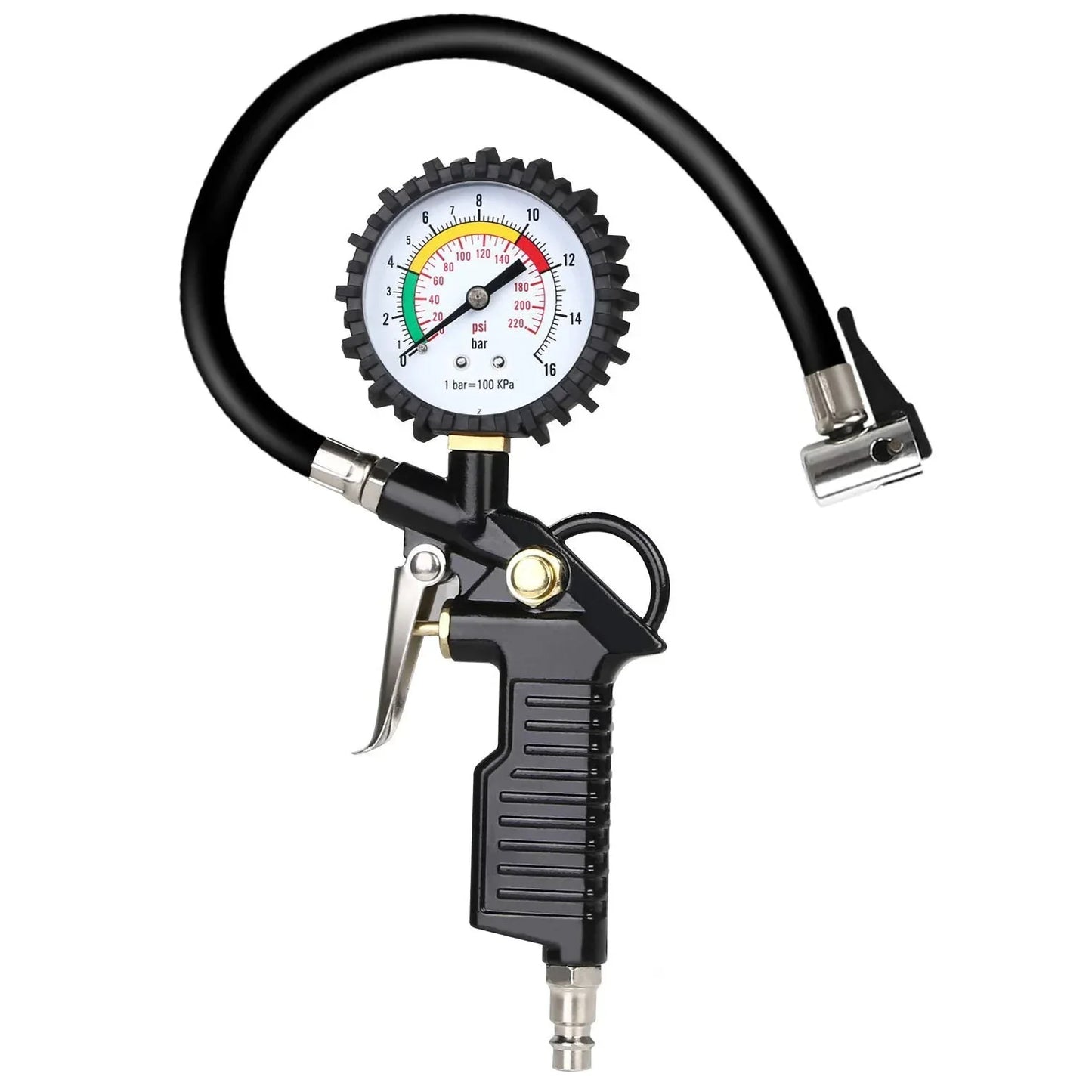 URAQT 220 PSI Reifenluftdruckprüfer mit Ventilkern und Zubehör - Gomix Brands Outlet