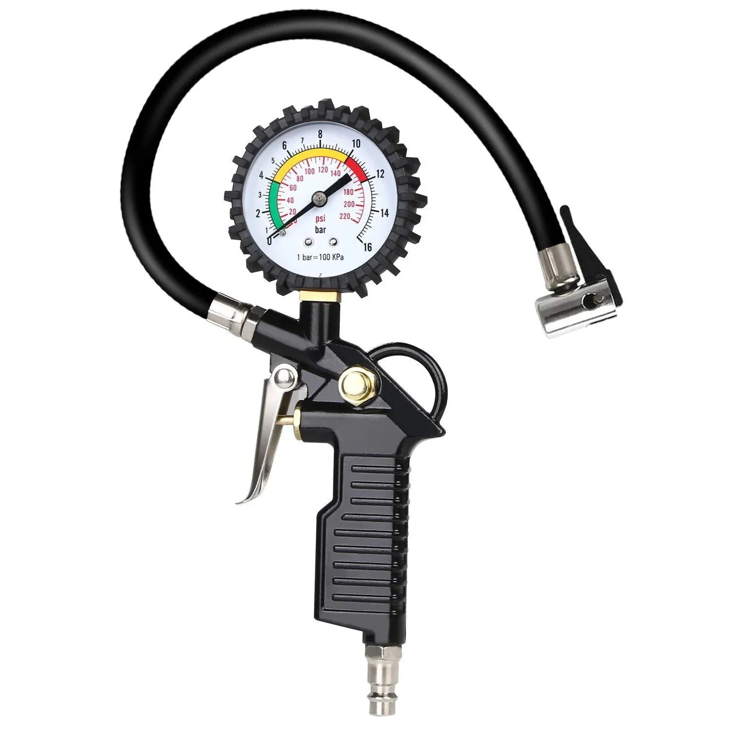 URAQT 220 PSI Reifenluftdruckprüfer mit Ventilkern und Zubehör - Gomix Brands Outlet