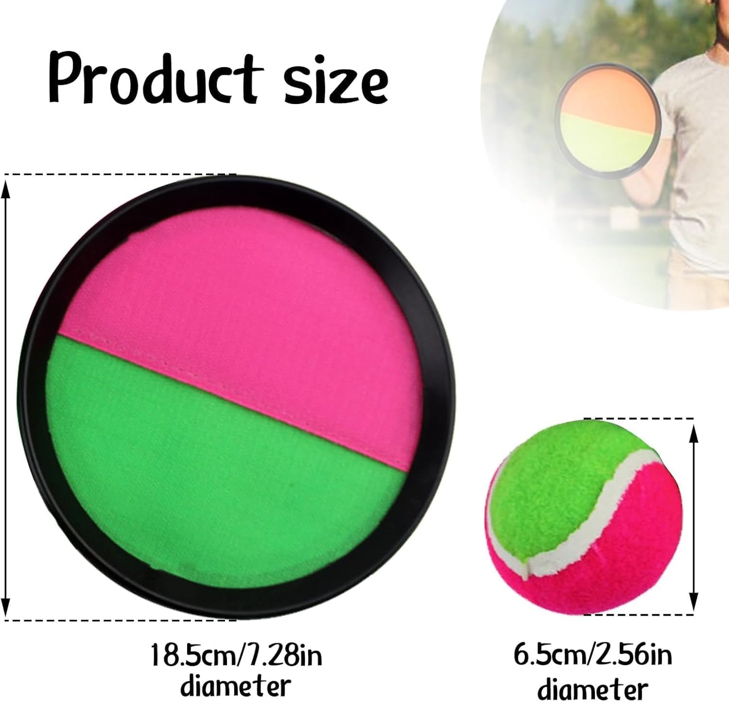 BLUECHOLON Catch Ball Set with 2 Rackets and Sticky Ball