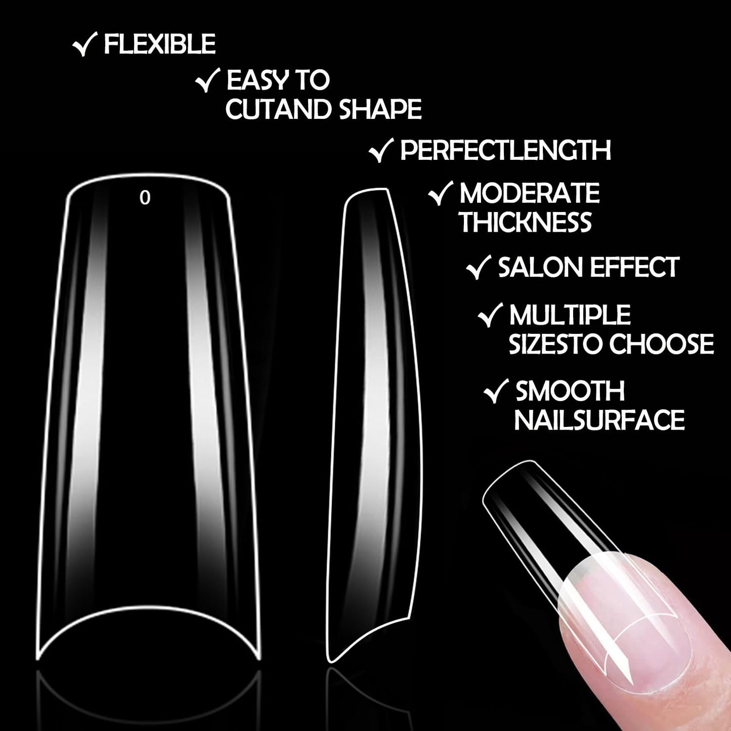 Magic Armor 504-Piece French Half Cover Nail Tips Set