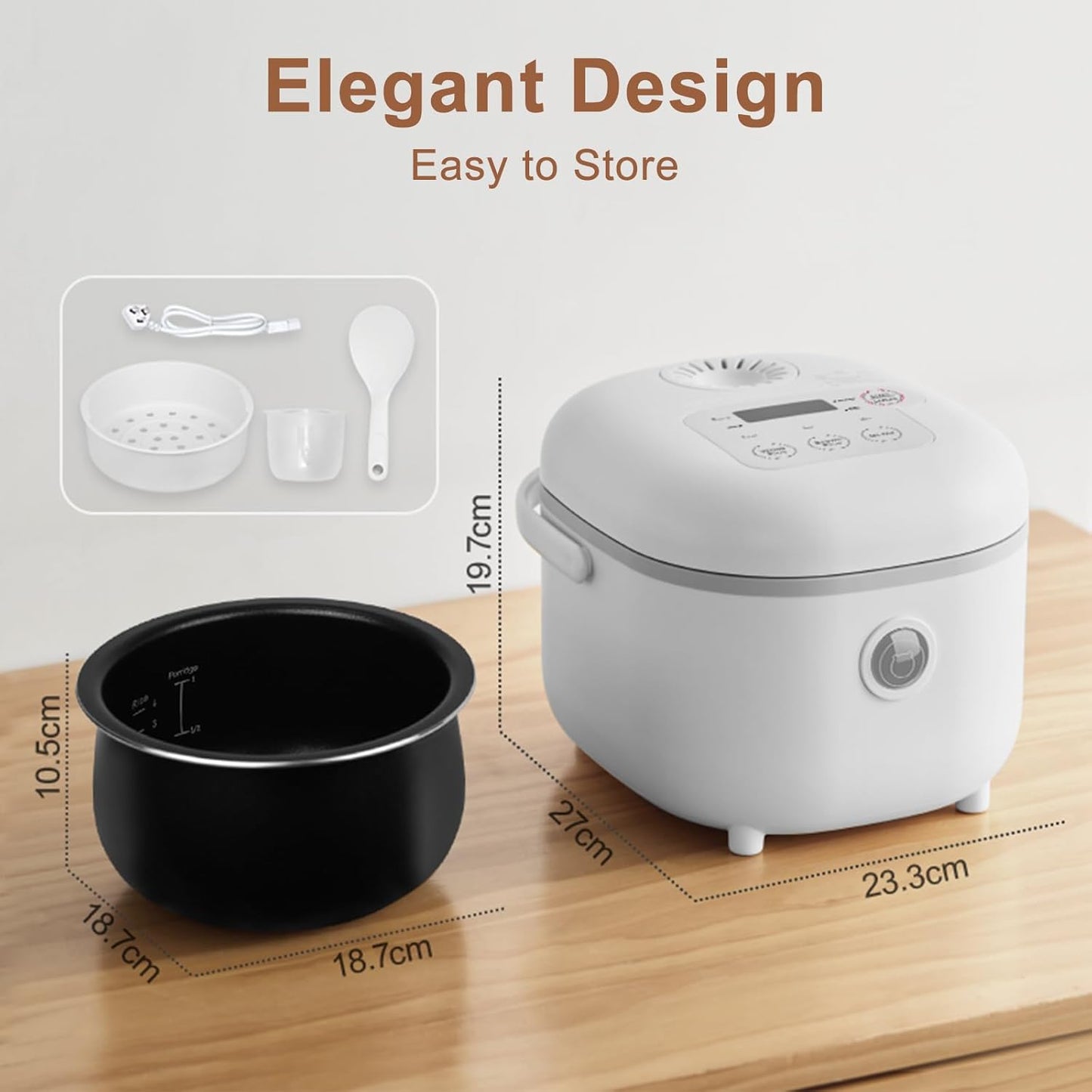 Bear 6-in-1 Compact Multi-Cooker: Perfect Rice, Porridge, Soup, and Steaming