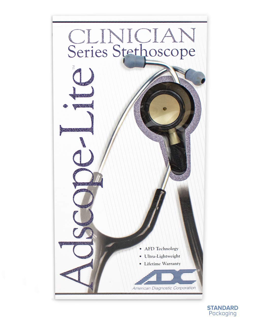 ADC Adscope-Lite 619 Ultra Light Professional Lavender Diagnostic Stethoscope