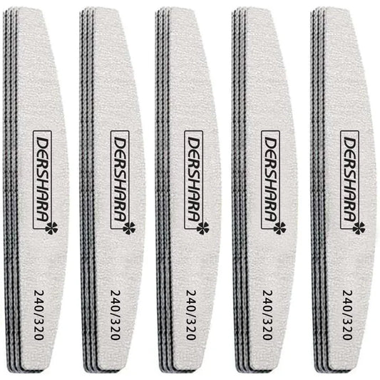 DERSHARA Professional Double-Sided 80/100 Grit Nail Files Manicure Buffer 12-Piece Set - Gomix Brands Outlet