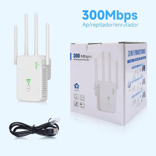Universal WiFi Repeater Extender - Dual-Band AC1200M/AC300M, Wall Plug, WPS - Gomix Brands Outlet