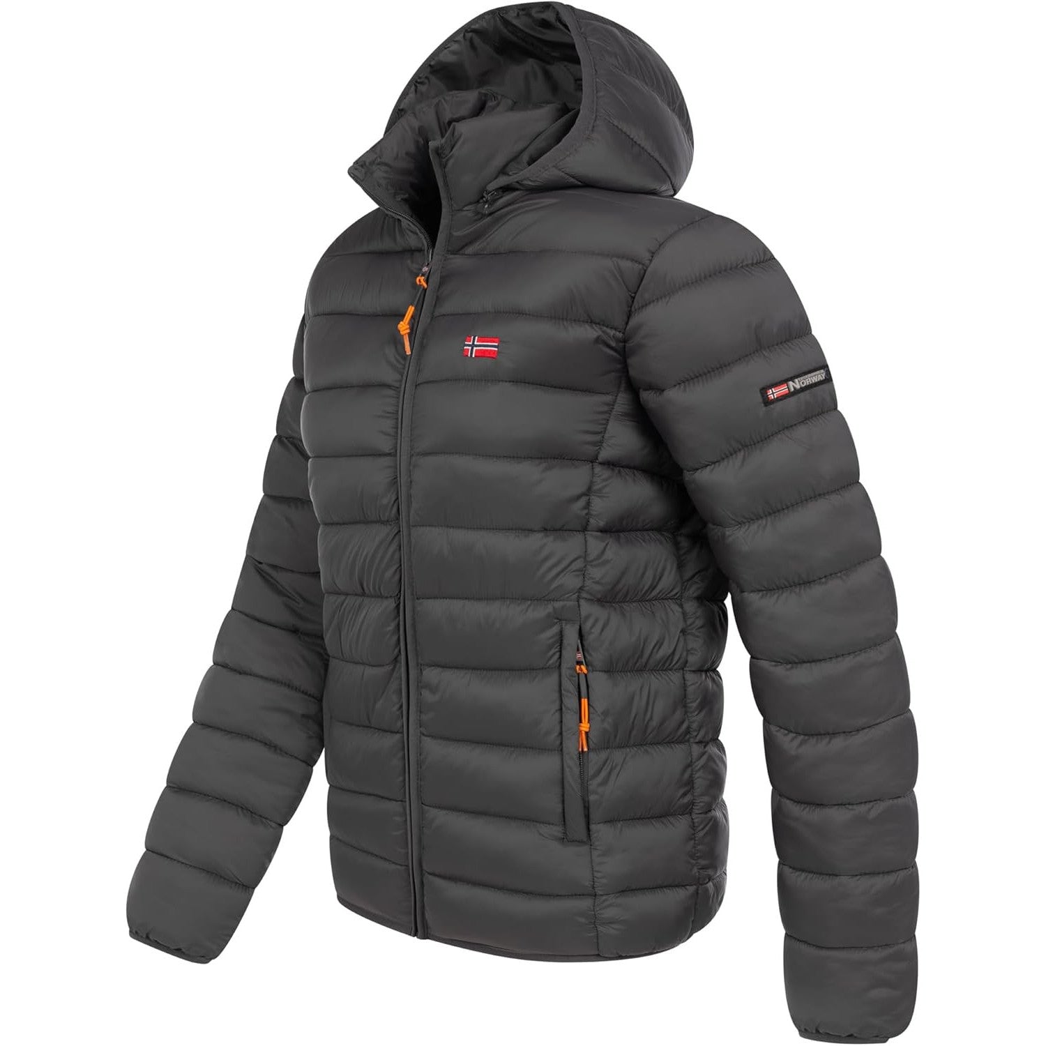 Geographical Norway Men's Insulated Hooded Winter Stepped Jacket