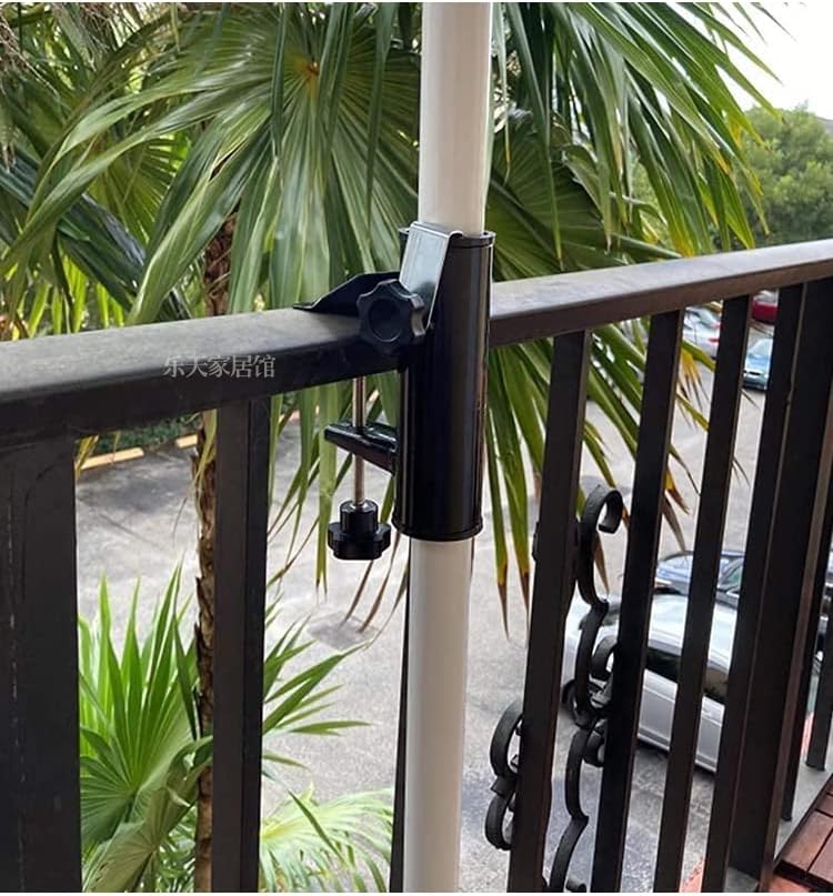 Balcony Umbrella Holder Clamp for Rectangular Railings and Tables