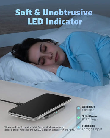 AGPTEK 15W Qi-Certified Wireless Charger for iPhone and Samsung - Gomix Brands Outlet