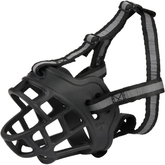 Soft Silicone Basket Dog Muzzle - Prevents Biting, Barking, Chewing - Gomix Brands Outlet