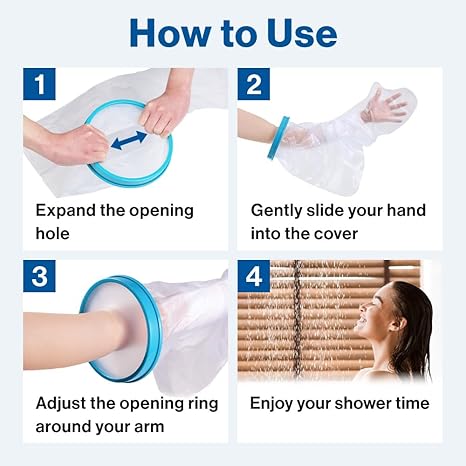 Japard Adult Waterproof Arm Cast Cover for Shower, Bath, and Foot Protection