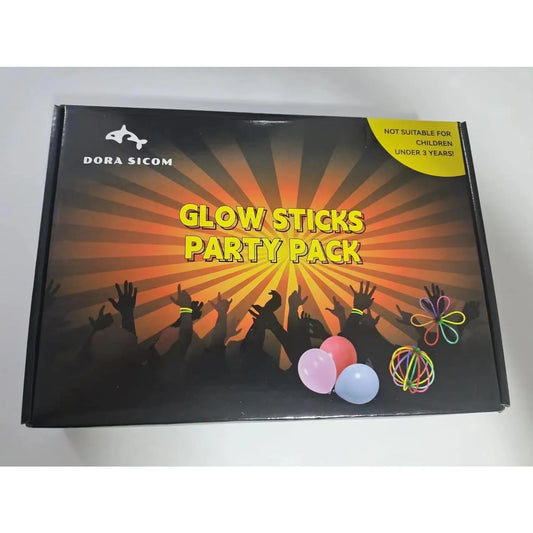 Glow-in-the-Dark Bracelets & Glow Sticks Party Kit – 369 Pieces - Gomix Brands Outlet