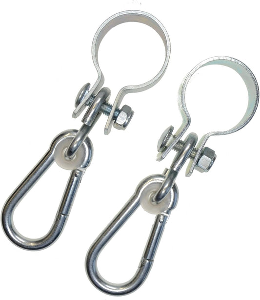 Danto 2‑Pack Cuff Hooks with Galvanised Carabiner – Adjustable Diameter