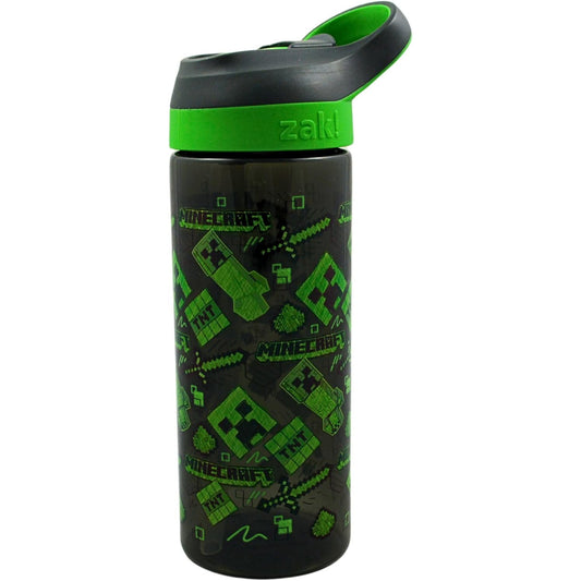 HOX Minecraft Creeper 600ml Eco-Friendly BPA-Free Water Bottle with Straw