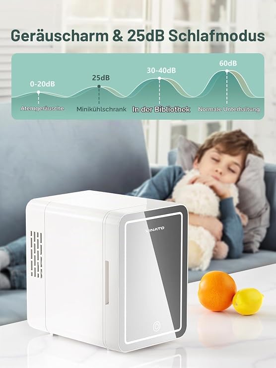 VINATO KM-16 Mini Cosmetic Skincare Fridge