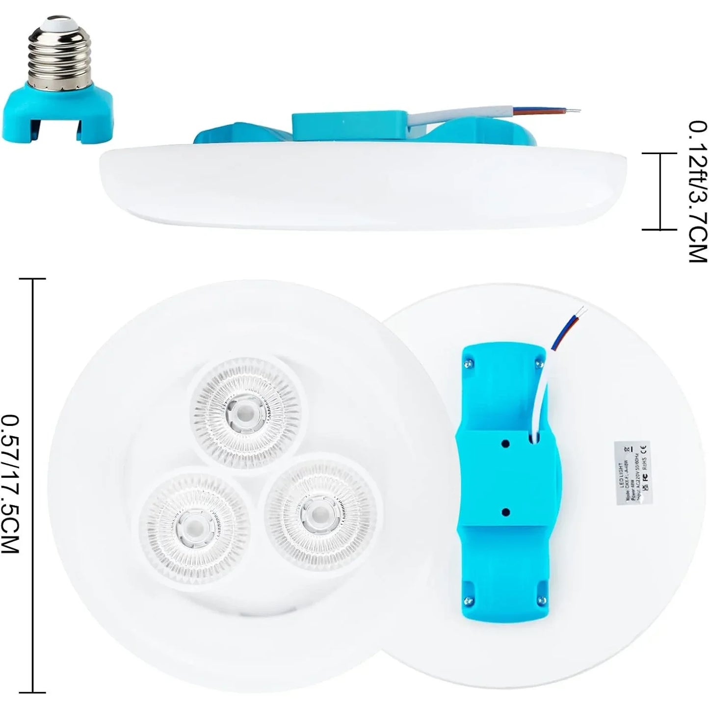 CREATESTAR 30W Round LED Ceiling Light with 3 Color Temperatures - Gomix Brands Outlet