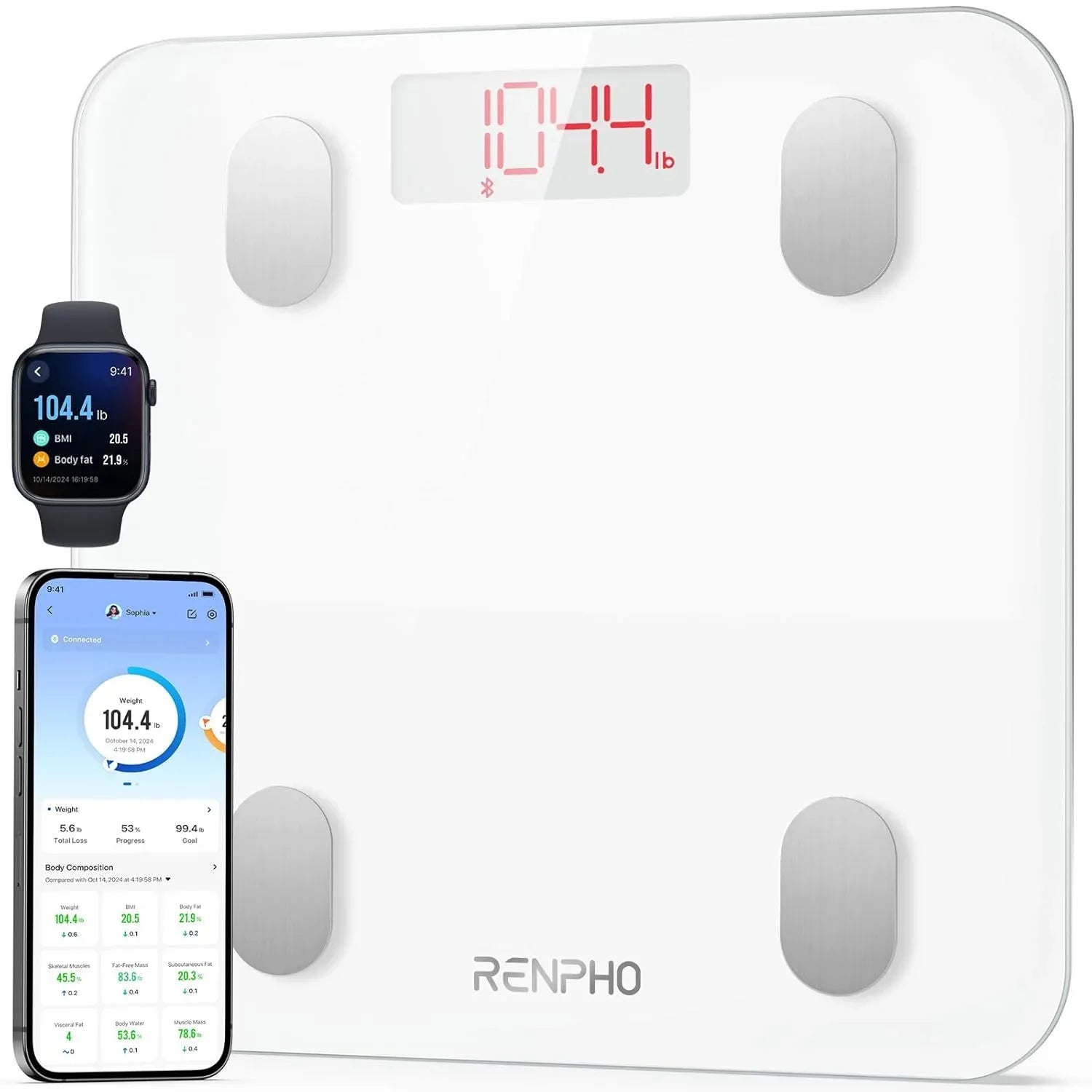 RENPHO Bluetooth Smart Body Fat Scale with 13 Metrics - Gomix Brands Outlet