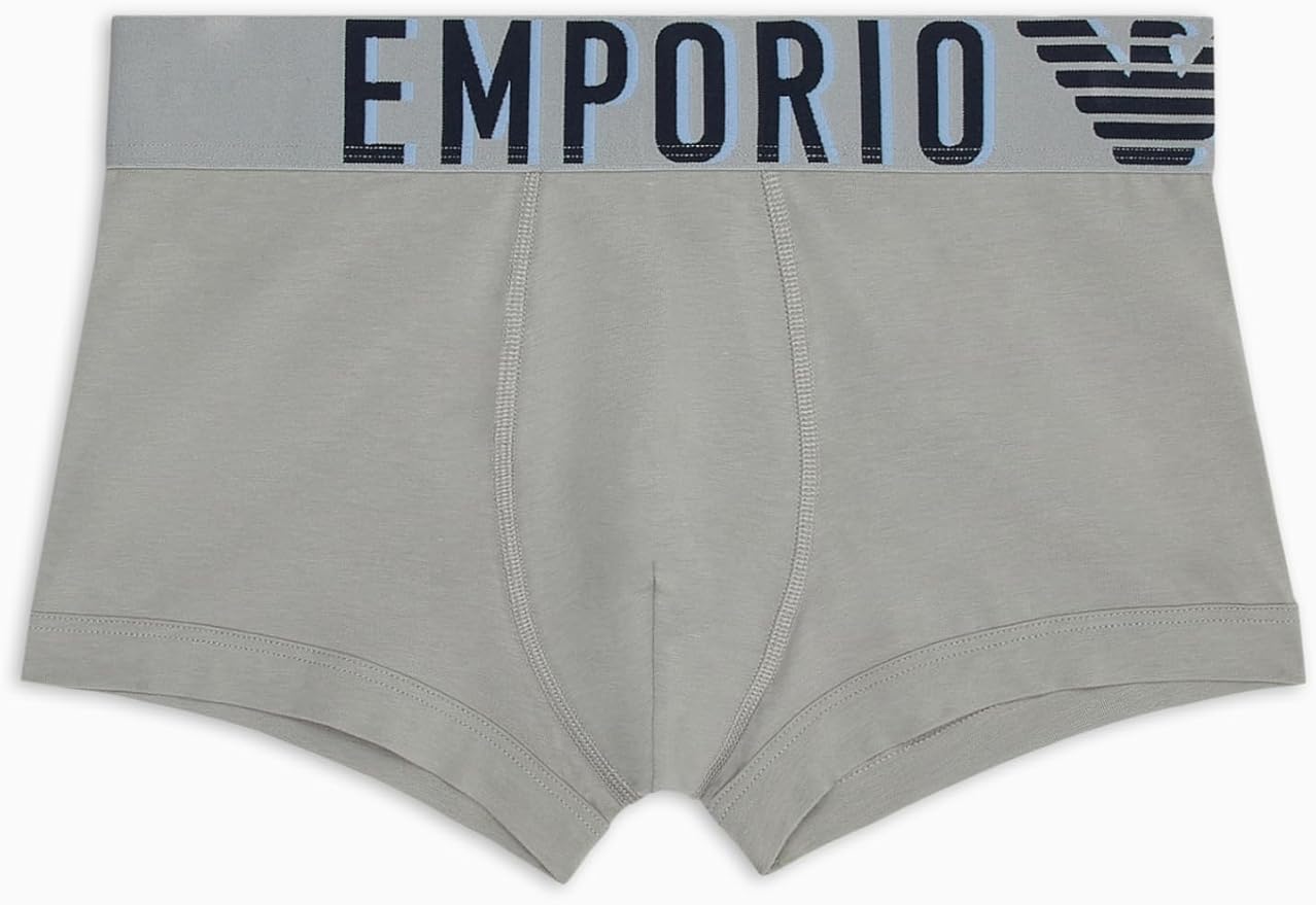 Emporio Armani Men's Stretch Cotton Megalogo Trunk