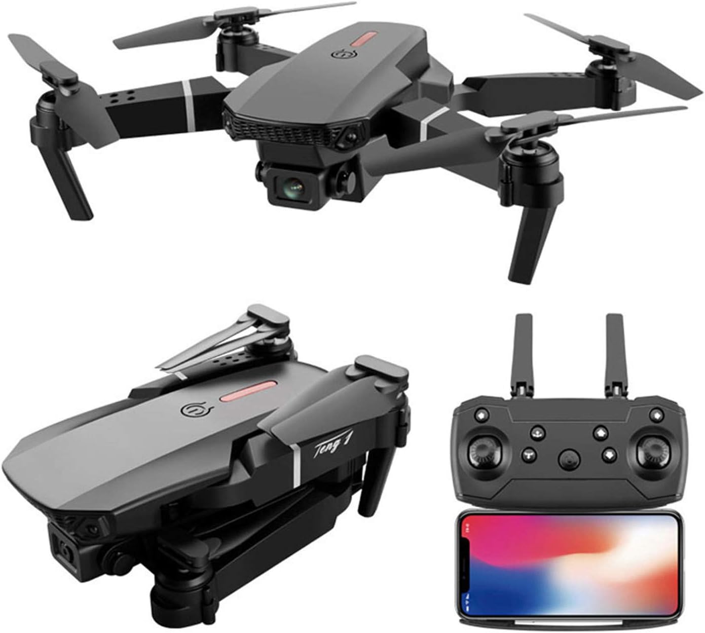 E88 Pro Foldable Drone, 4K Camera, Altitude Hold, Headless