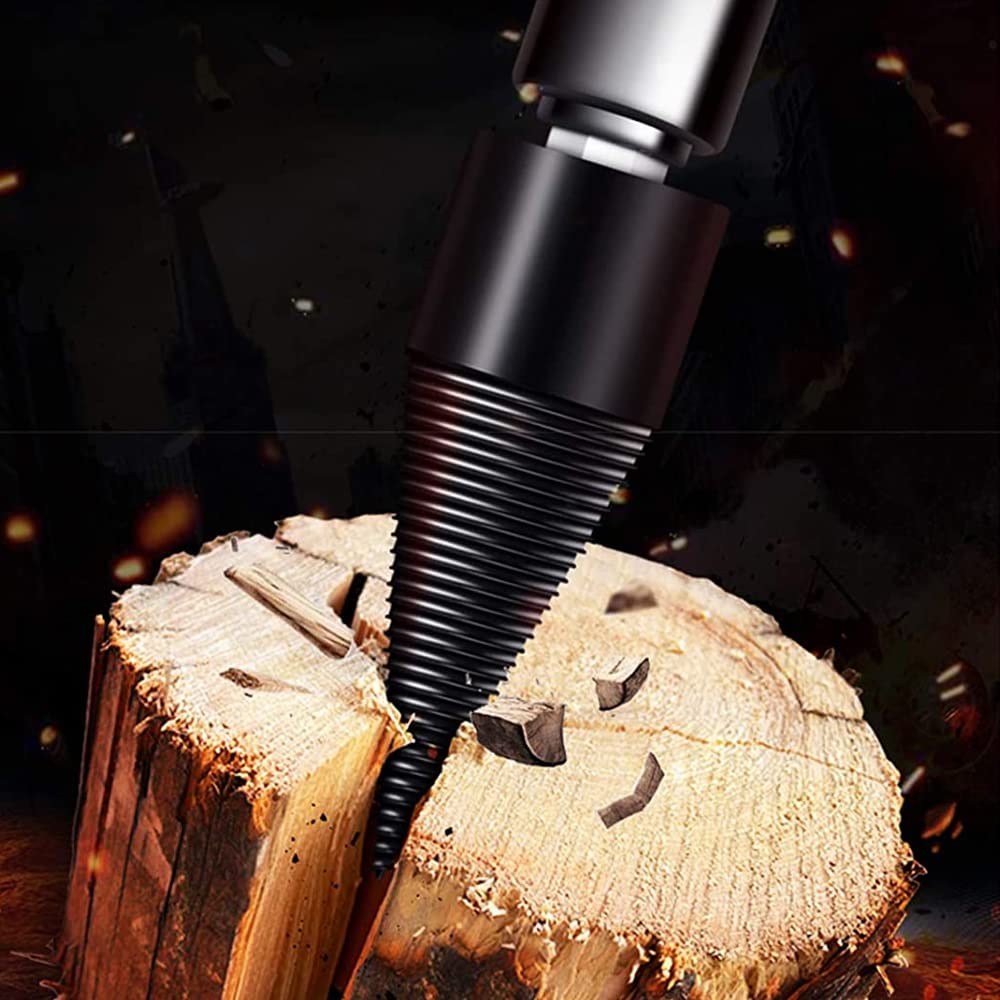 Heavy-Duty 42mm Wood Splitter Drill Bit with 3 Removable Shanks