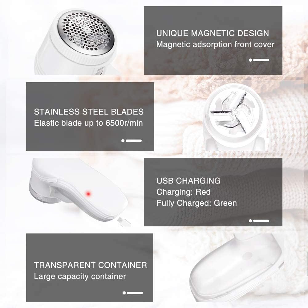 Portable Electric Lint Remover: Fabric Shaver for Clothes, Jumpers, Furniture, and More