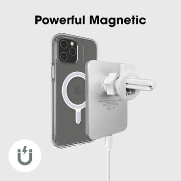 Wireless Magnetic Car Phone Mount with Fast 15W MagSafe Charging - Gomix Brands Outlet