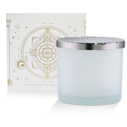 Premium 13 oz Frosted White Glass Candle Jars with Lids - DIY Craft Containers - Gomix Brands Outlet