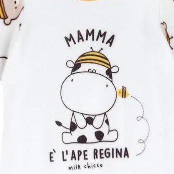 Chicco Chenille Unisex Baby Jumpsuit with Cute Cartoon Design, White 45cm length - Gomix Brands Outlet