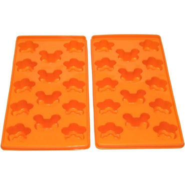 GlasXpert A008 Orange Silicone Ice Cube Tray Set of 2 - Gomix Brands Outlet