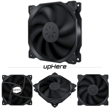 upHere 3‑Pack 120mm Temperature‑Controlled High‑Performance Quiet PC Fan