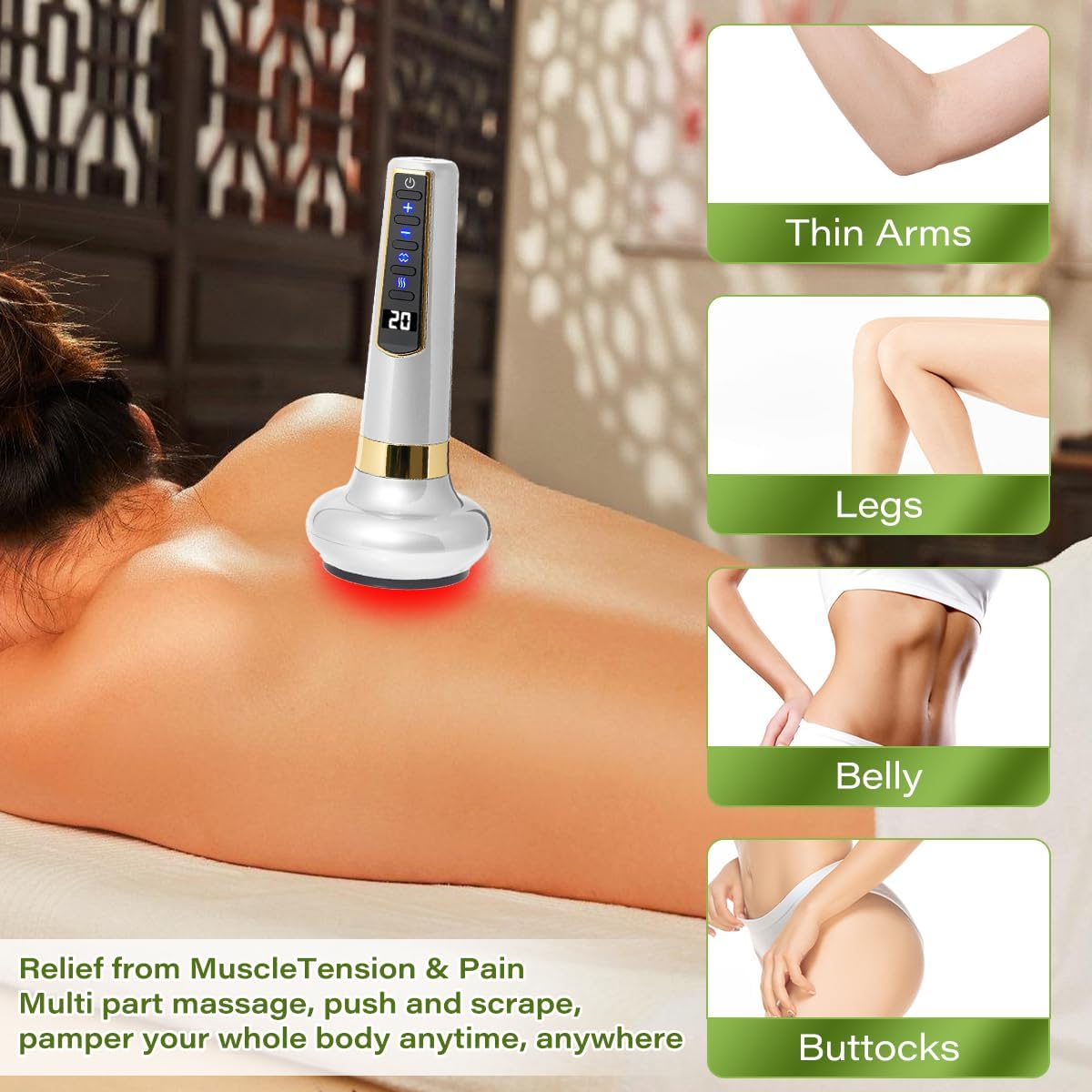 12-Level Intelligent Negative Pressure Cupping Massager – Portable Handheld Fat Reliever