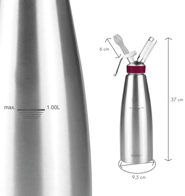Gobel Professional Stainless Steel Siphon for Creamy Sauces and Espressos - Gomix Brands Outlet