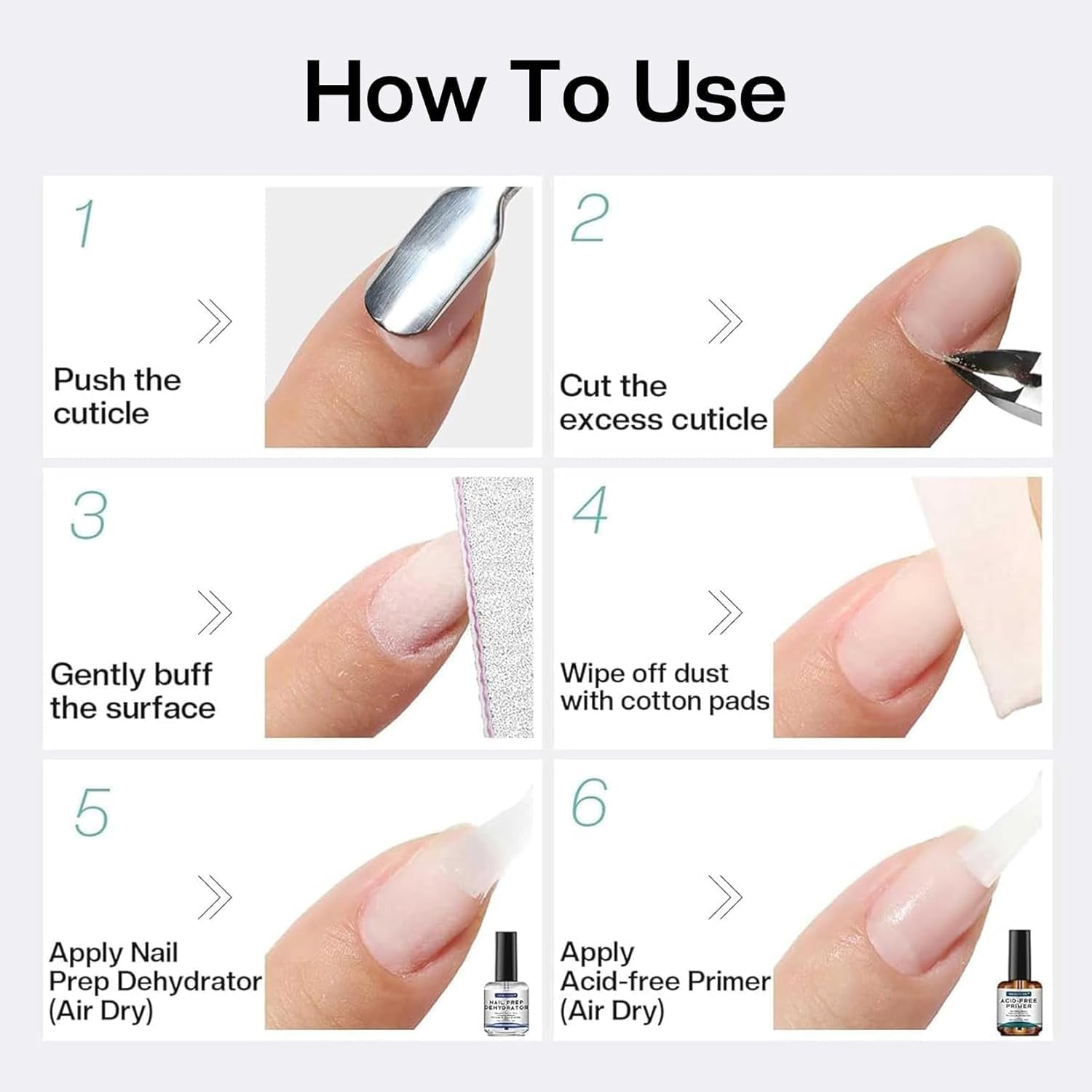 Morovan Professional Nail Dehydrator & Acid-Free Primer Set 0.5oz