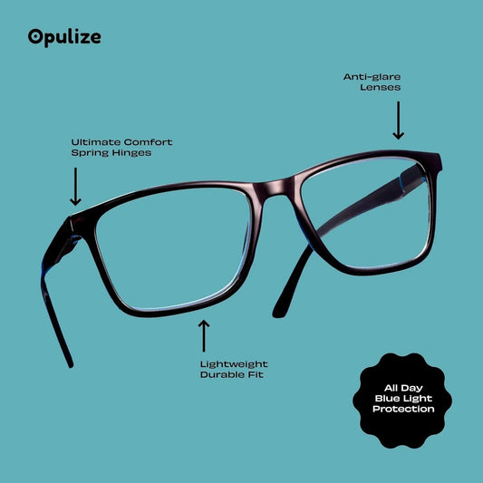OPULIZE NYX Blue Light Blocking Glasses – 5‑Pack Rectangular UV Protection - Gomix Brands Outlet