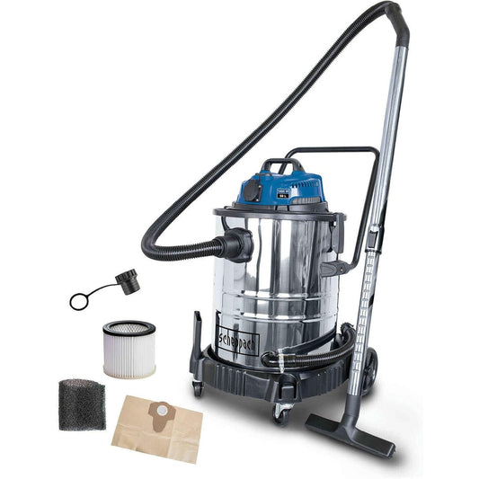 Scheppach ASP50ES 50L Wet/Dry Vacuum Cleaner with HEPA Filter and Automatic Switch-On