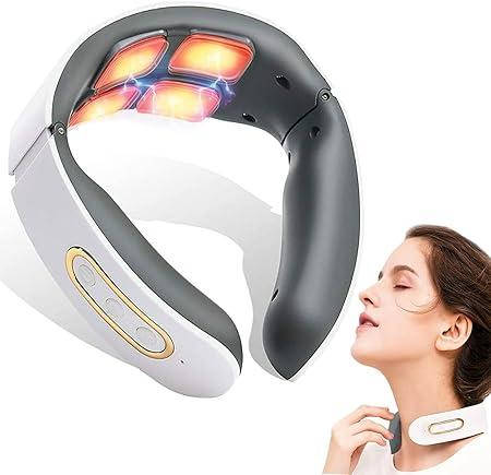 Four-Head Neck Massager with Heat Vibration Pulse Adjustable Intensity