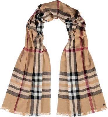 V.FRAAS Plaid Lightweight Wrap Scarf - Soft Acrylic