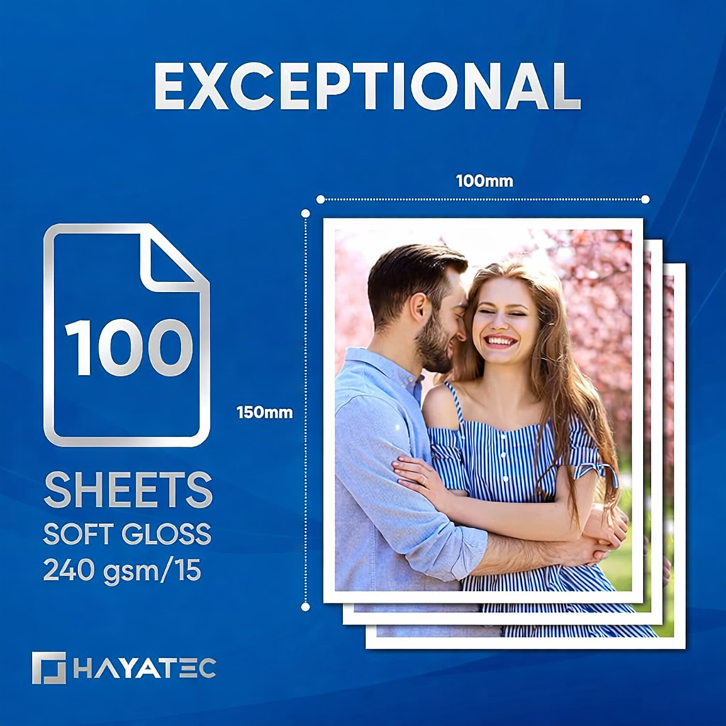 Bright White 10x15 Glossy Photo Paper - 150 g/m² High-Gloss