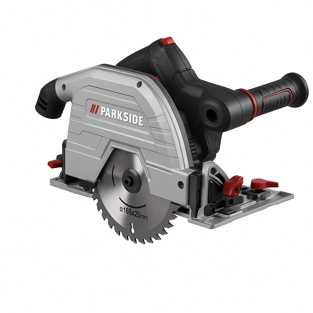 PARKSIDE PERFORMANCE 20V Cordless Brushless Plunge Saw Kit with Guide Rail with battery&charger