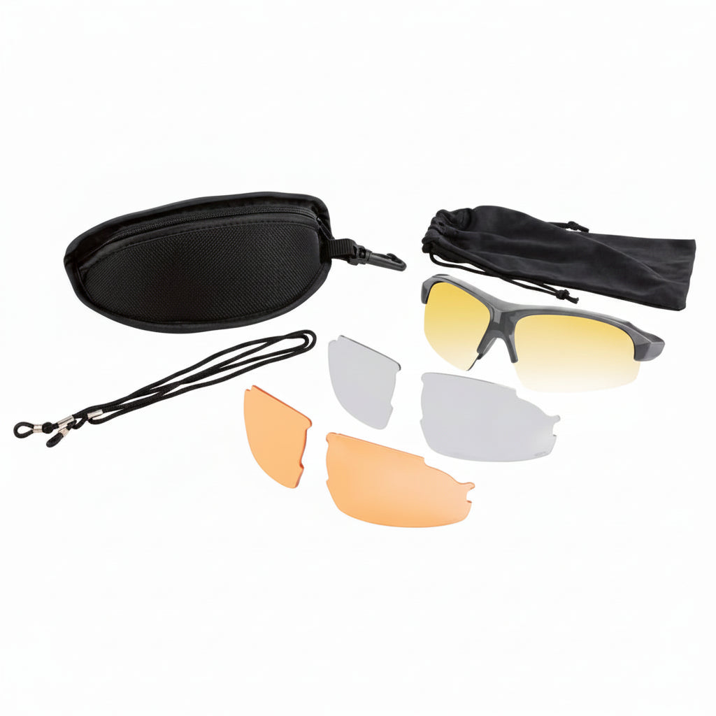 Crivit SP-1383 Sunglasses Interchangeable Lenses Anthracite Glossy