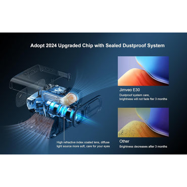 Jimveo AI Auto-Focus Portable 4K Projector with WiFi 6, 1500 ANSI Lumens