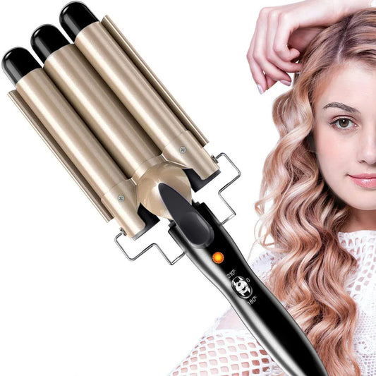 Tourmaline Ceramic 3 Barrel Hair Curler - Gomix Brands Outlet