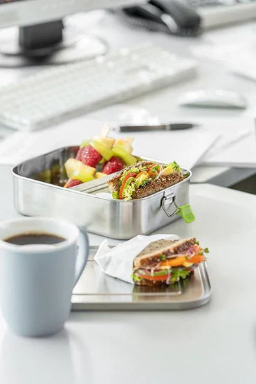Stainless Steel LUNCHBUDDY 1.1L Lunch Box with Secure Clips - Gomix Brands Outlet