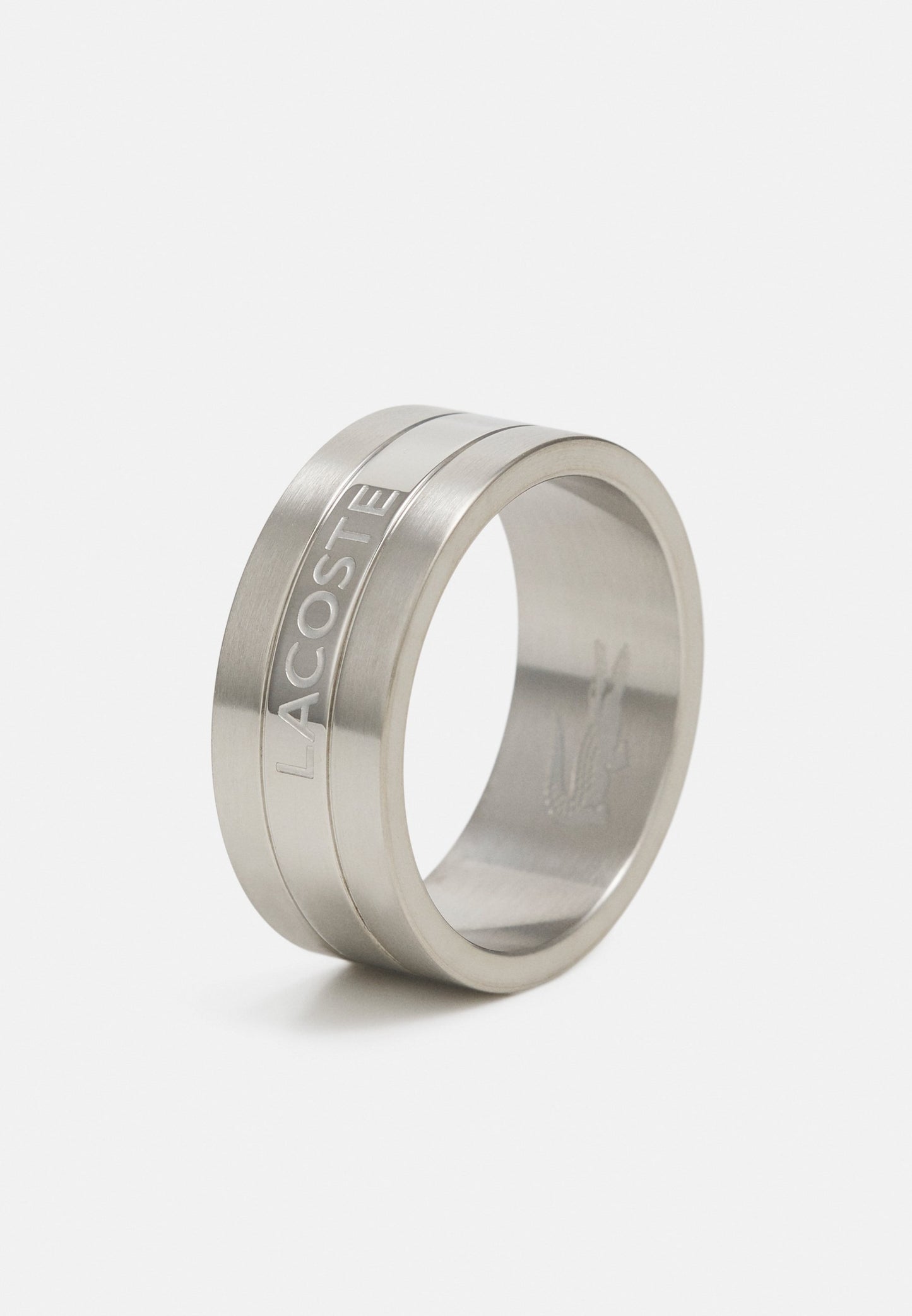 Sleek Lacoste Men's Stainless Steel Band Ring B.Zero1 Style