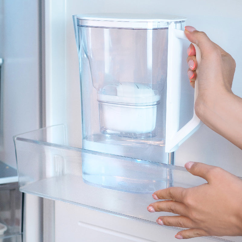 Wessper D3 Slim Aquamax Water Filter Pitcher - BPA-Free, White, Refrigerator Friendly