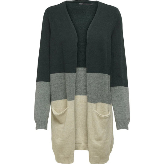 ONLY ONLQUEEN Women's Long Knitted Cardigan with Pockets, Open Front - Gomix Brands Outlet
