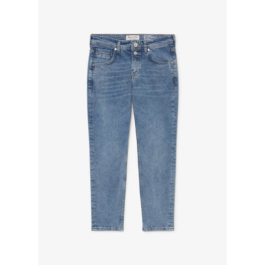 MARC O'POLO Theda Boyfriend Cropped Jeans Organic Cotton Blend Sustainable Mid Blue - Gomix Brands Outlet