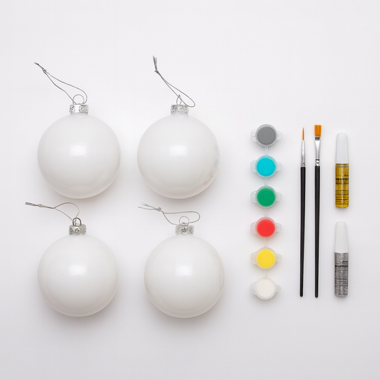 Crelando DIY Christmas Ornament Painting Kit with Markers for Festive Decor