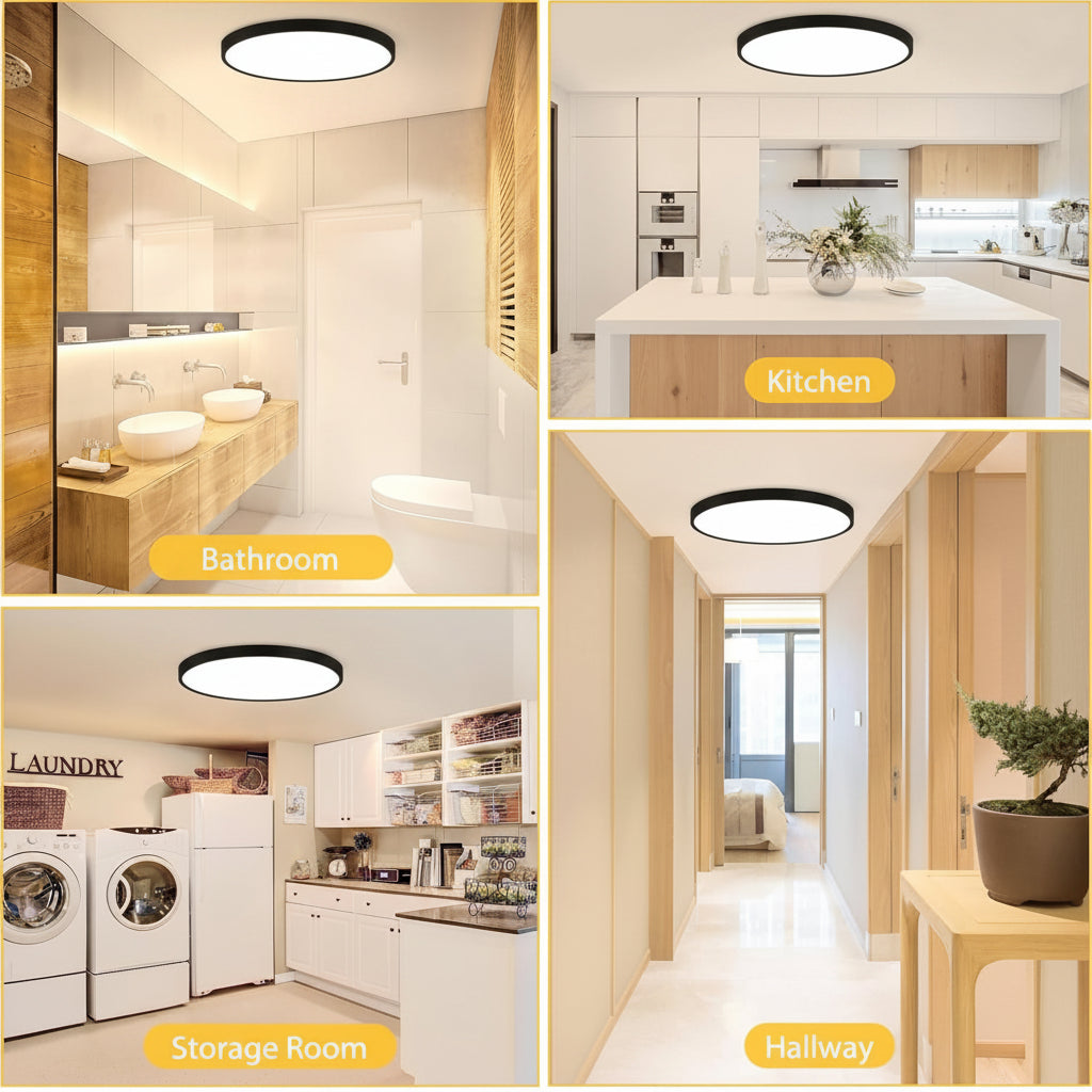 OUILA LED Round Ceiling Light 18W 1600lm IP44 22 cm